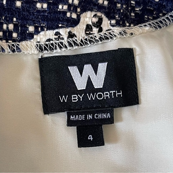 W by Worth Women’s Textured Floral Print Dress Size 4 Sleeveless Fit & Flared - Picture 7 of 8